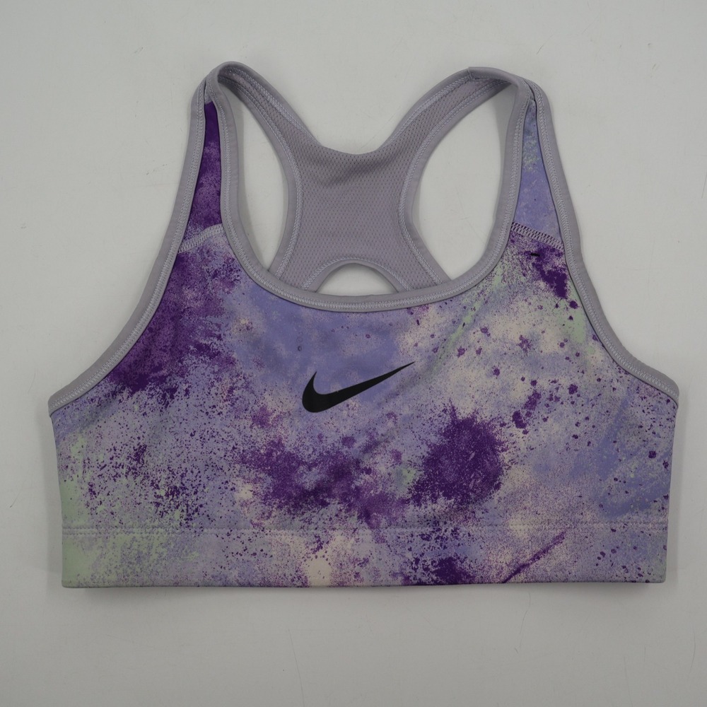 Nike‎ Reversible Sports Bra Womens Small Purple Splatter Racerback Mesh
